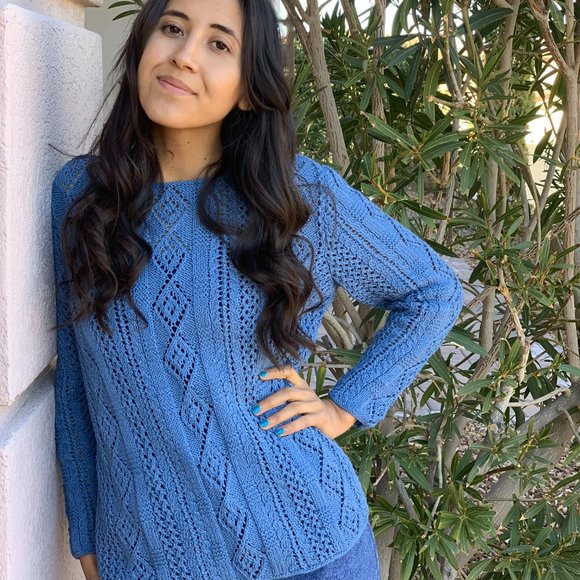 Hand Knitted Linen Sweater - Picture 2 of 3